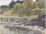 Нарымская Лука. Картон, масло, 42x55,5